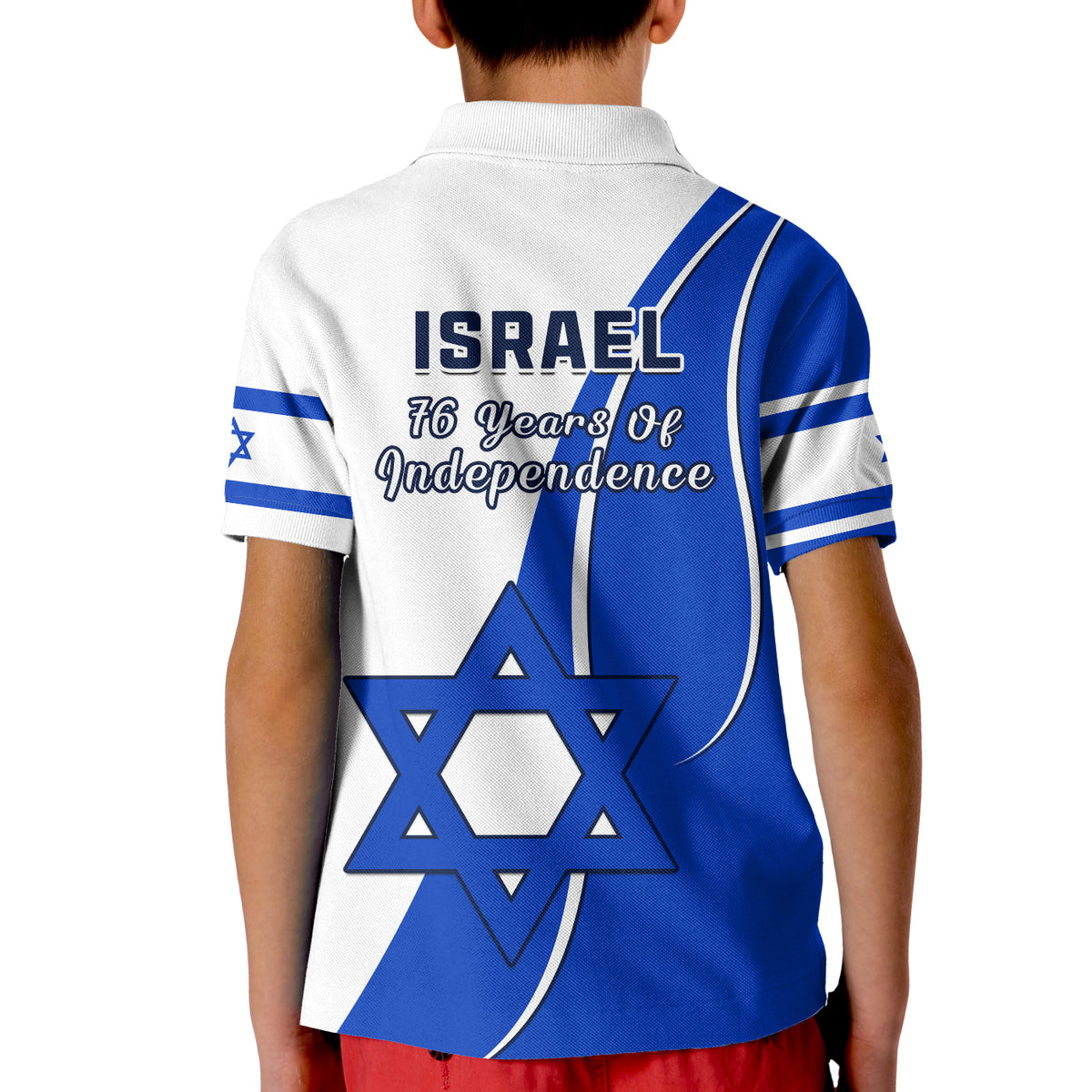 Israel Polo Shirt Independence Day for Kid Yom Haatzmaut Curvel Style - Wonder Print Shop