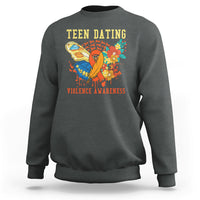 Spread Teen Dating Violence Awareness Orange Butterfly Sweatshirt - Wonder Print Shop