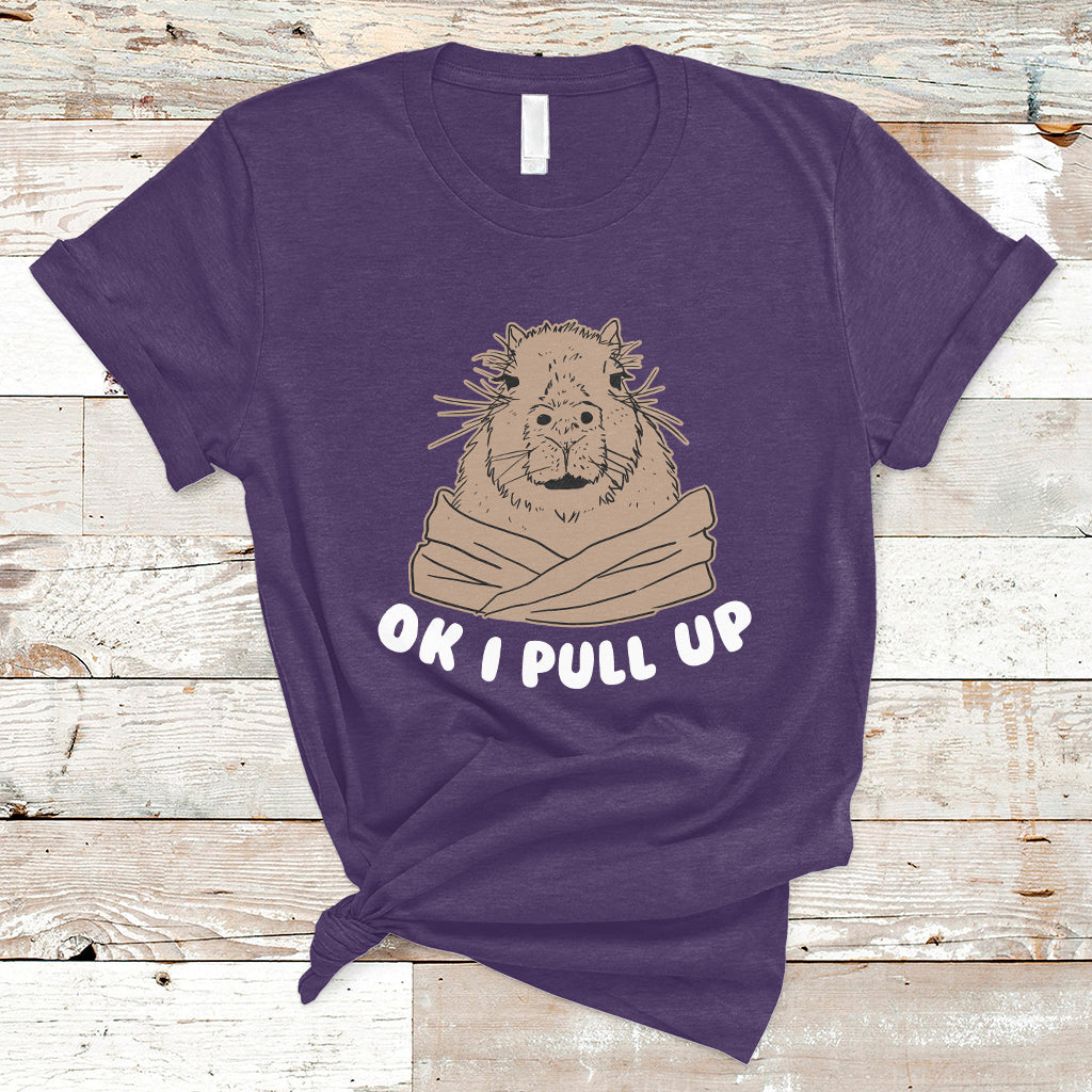 Vintage Funny Ok I Pull Up Meme Capybara Meme T Shirt - Wonder Print Shop