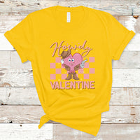 Howdy Valentine Funny Valentine's Day Cowboy Heart Groovy T-Shirt - Wonder Print Shop