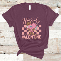 Howdy Valentine Funny Valentine's Day Cowboy Heart Groovy T-Shirt - Wonder Print Shop