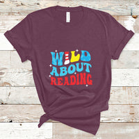 Wild About Reading Teacher Of Little Things Red White Stripe Reading T Shirt - Wonder Print Shop