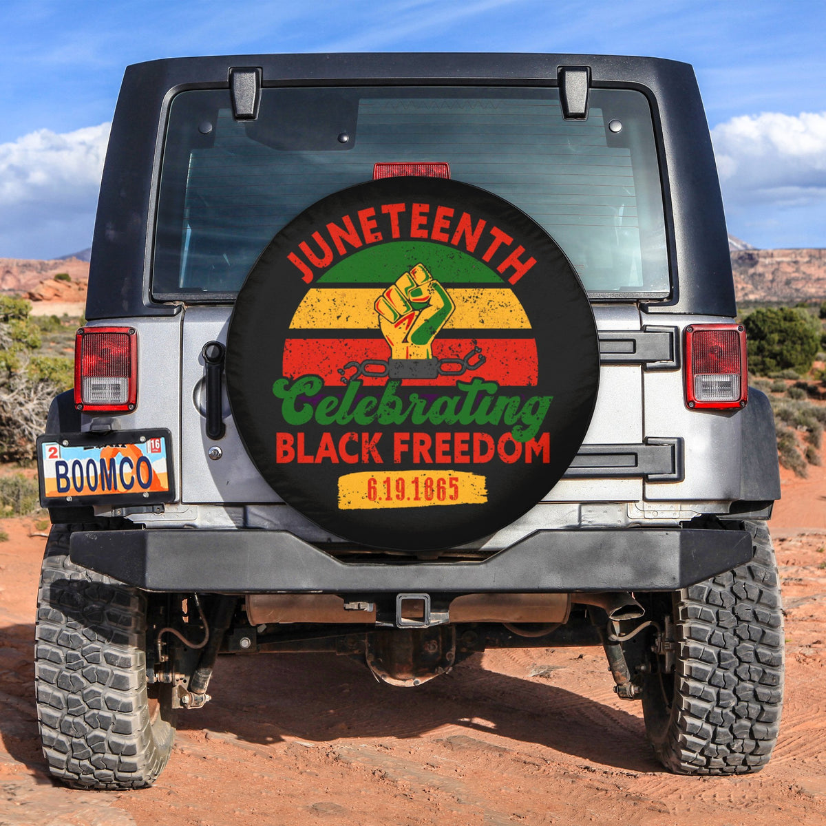 African Tire Covers - Juneteenth Spare Tire Cover Celebrating Black 6.19.1865 NO.12 LT8 - Wonder Print Shop