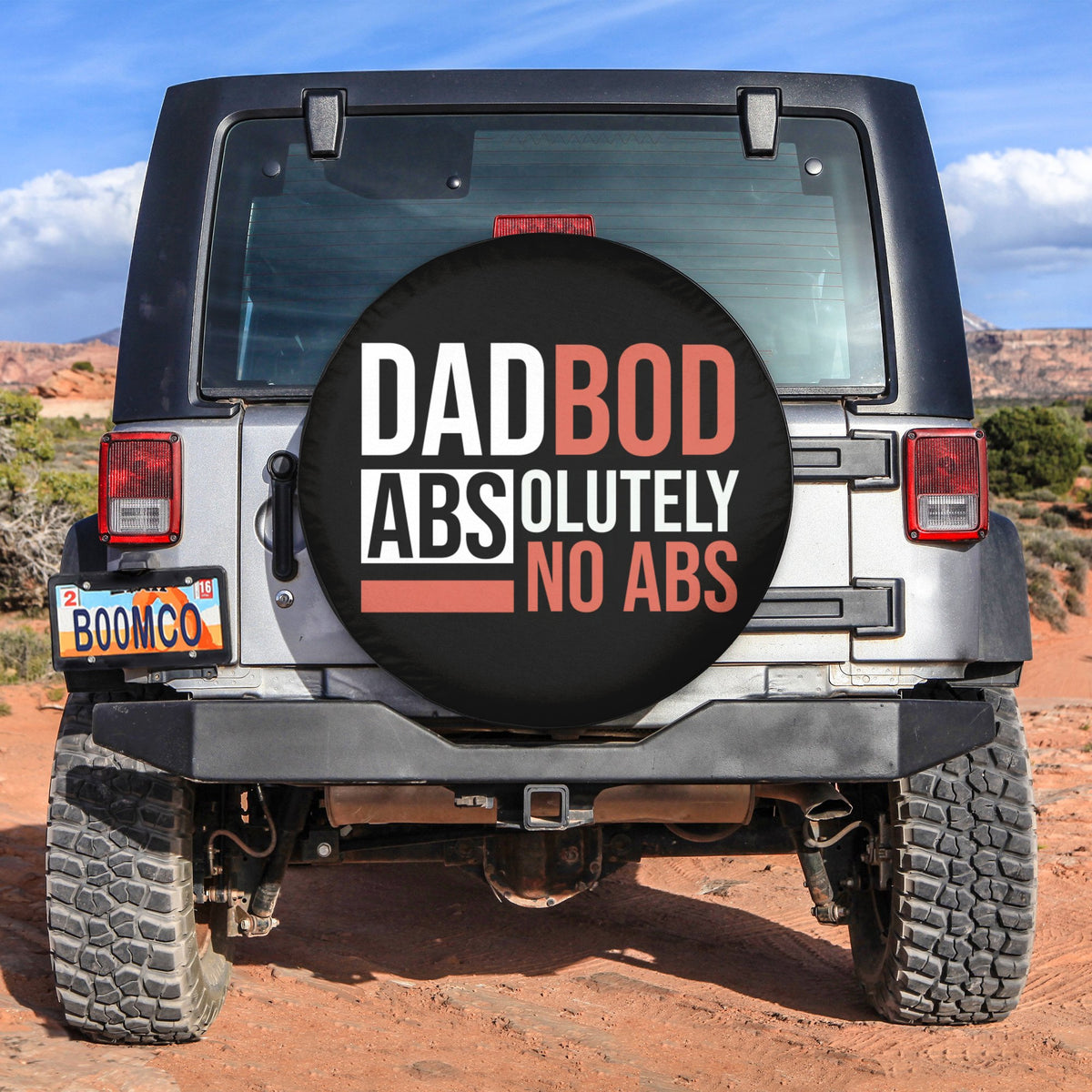 Father's Day Tire Covers - Dad Bod Absolutely No Abs Spare Tire Cover NO.12 LT8 - Wonder Print Shop