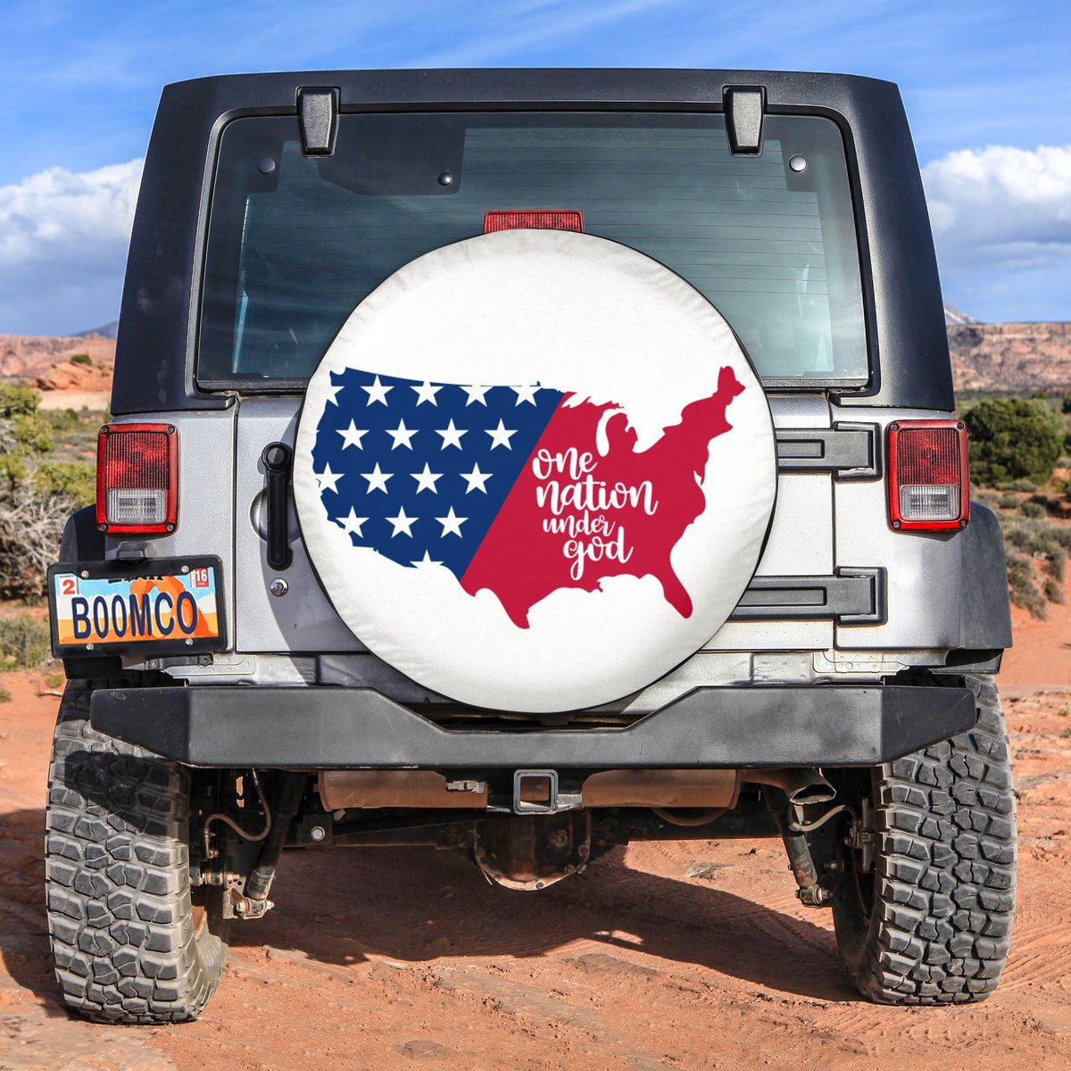 4th Of July Tire Covers - US Independence Day One Nation Under God Spare Tire Cover NO.64 LT8 - Wonder Print Shop