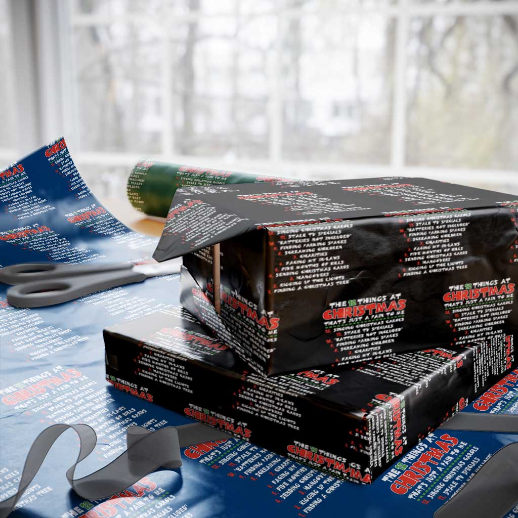 12 Pains of Christmas Parody Wrapping Paper Roll Funny Twist on the 12 Days of Christmas Tradition - Wonder Print Shop