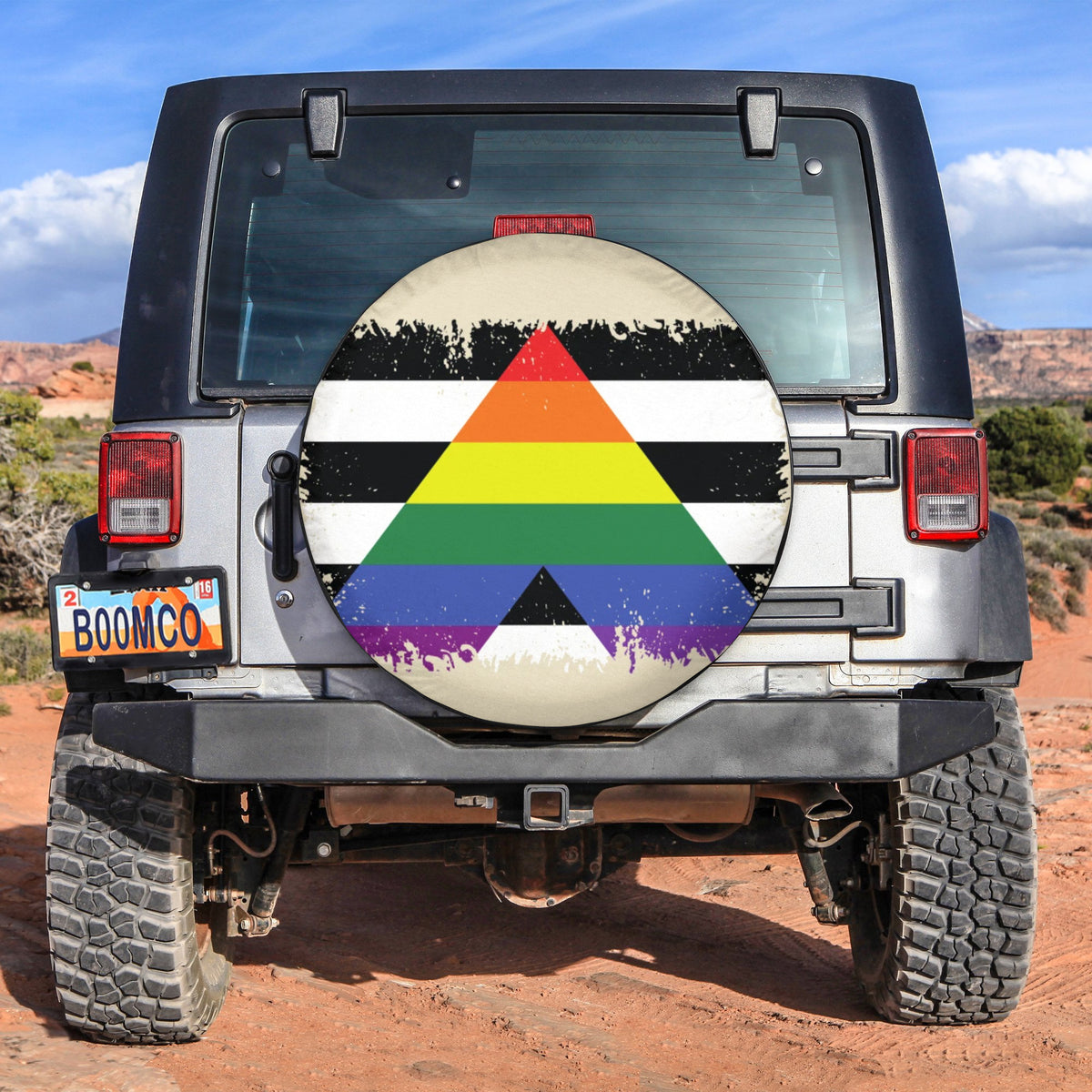 LGBT Tire Covers - LGBT And Heterosexual Flag Spare Tire Cover NO.56 LT8 - Wonder Print Shop