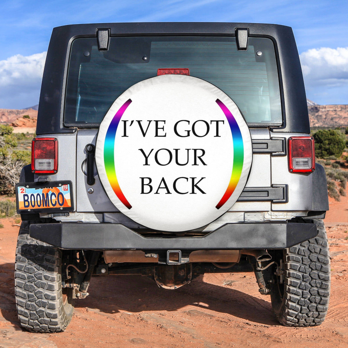 LGBT Tire Covers - LGBT Ally I've Got Your Back Spare Tire Cover NO.57 LT8 - Wonder Print Shop
