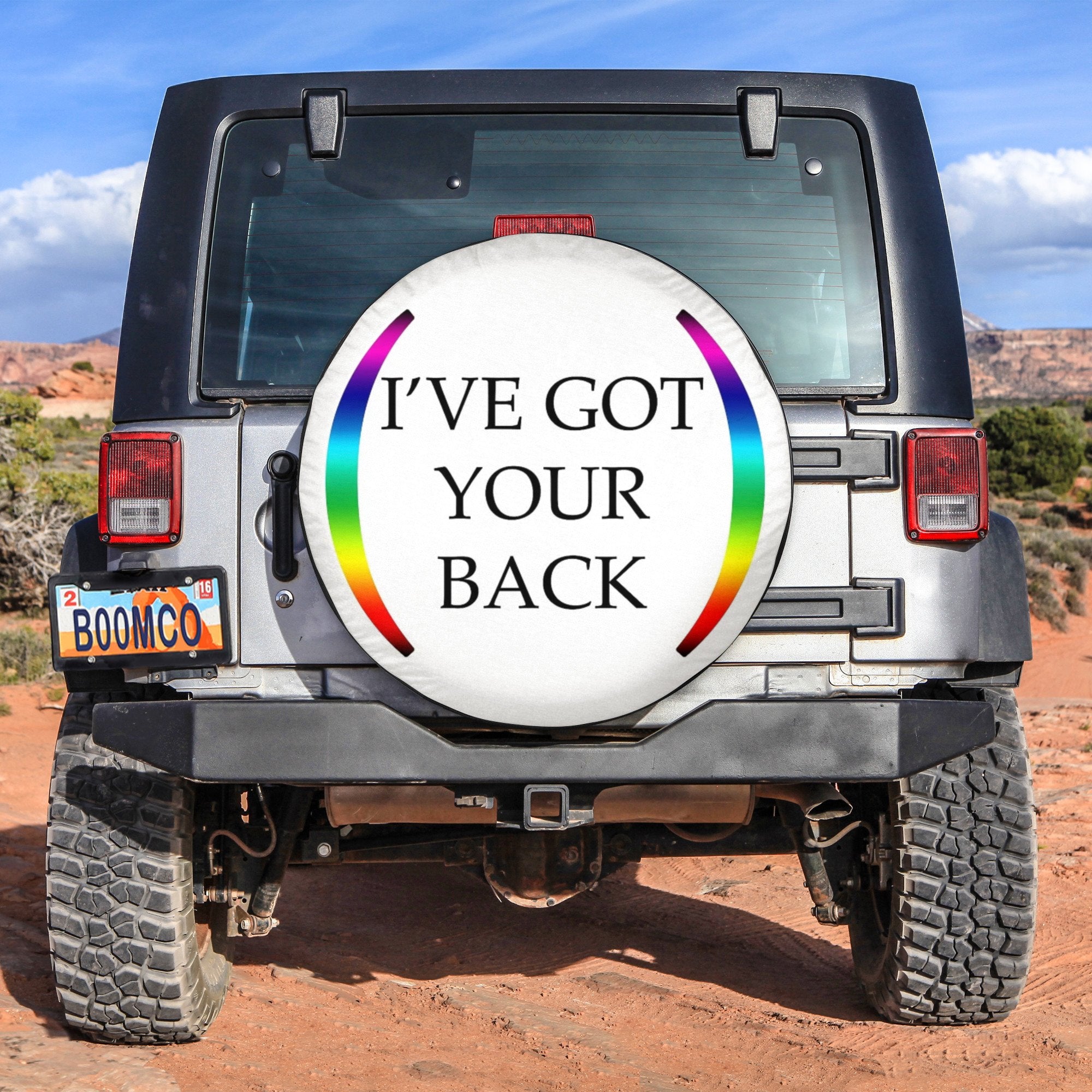 LGBT Tire Covers - LGBT Ally I've Got Your Back Spare Tire Cover NO.57 LT8 - Wonder Print Shop