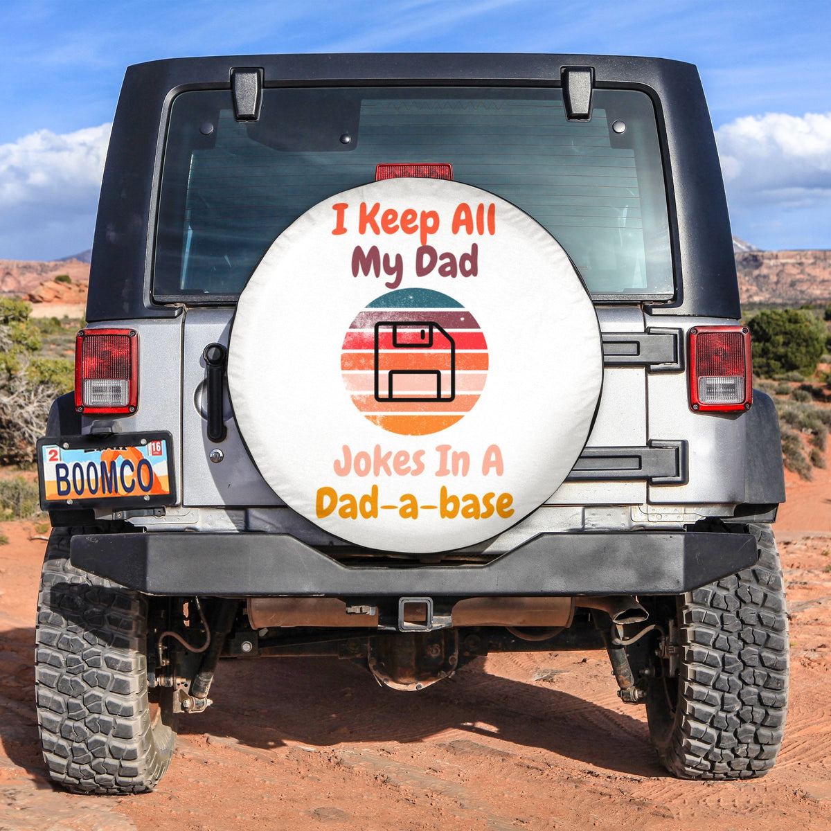 Father's Day Tire Covers - I Keep All My Dad Jokes In A Dad-a-base Spare Tire Cover NO.121 LT8 - Wonder Print Shop