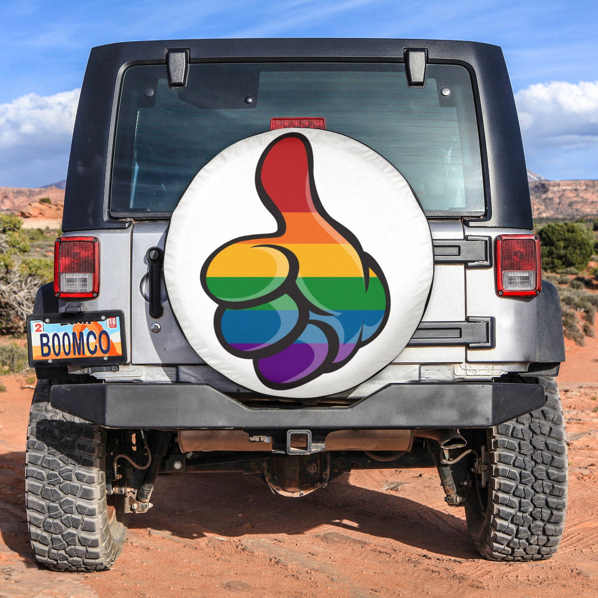LGBT Tire Covers - Large Gloved Hand Spare Tire Cover NO.58 LT8 - Wonder Print Shop
