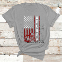 Welder Vintage Usa American Flag Patriotic Welding T Shirt - Wonder Print Shop