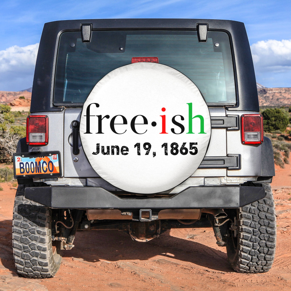 African Tire Covers - Juneteenth Spare Tire Cover Free-ish Jun 19, 1865 NO.126 LT8 - Wonder Print Shop
