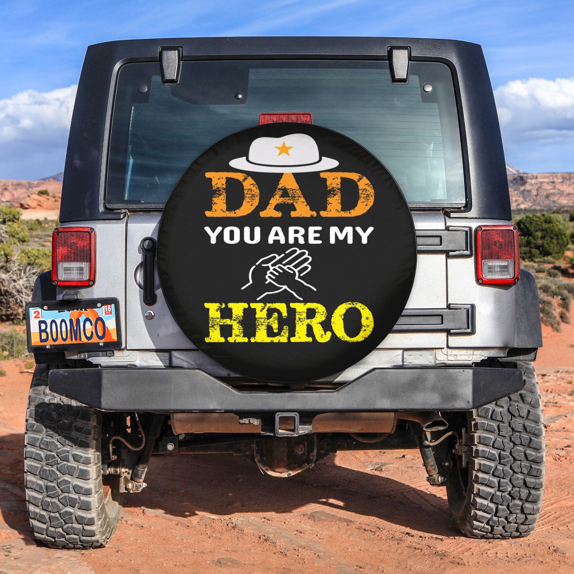 Father's Day Tire Covers - Dad You Are My Hero Spare Tire Cover NO.126 LT8 - Wonder Print Shop
