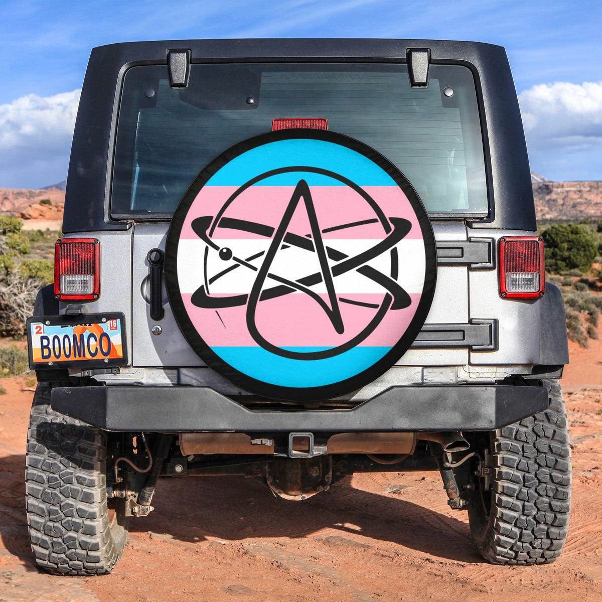 LGBT Tire Covers - Trans Pride Atheist Spare Tire Cover NO.63 LT8 - Wonder Print Shop