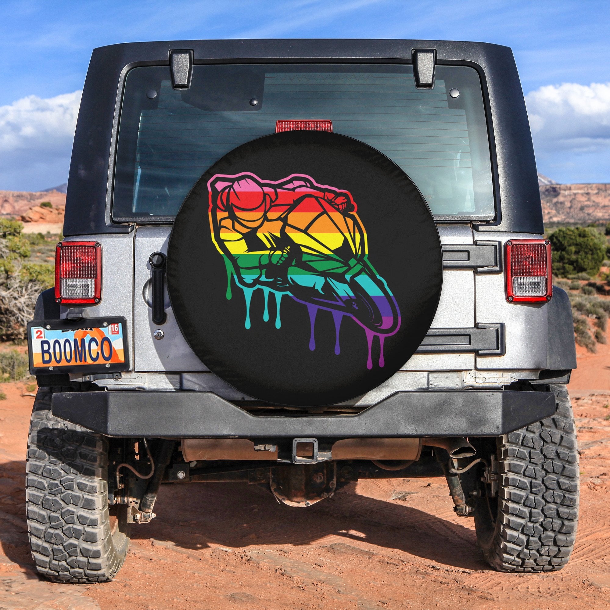LGBT Tire Covers - Sport Bike Pride Spare Tire Cover NO.64 LT8 - Wonder Print Shop