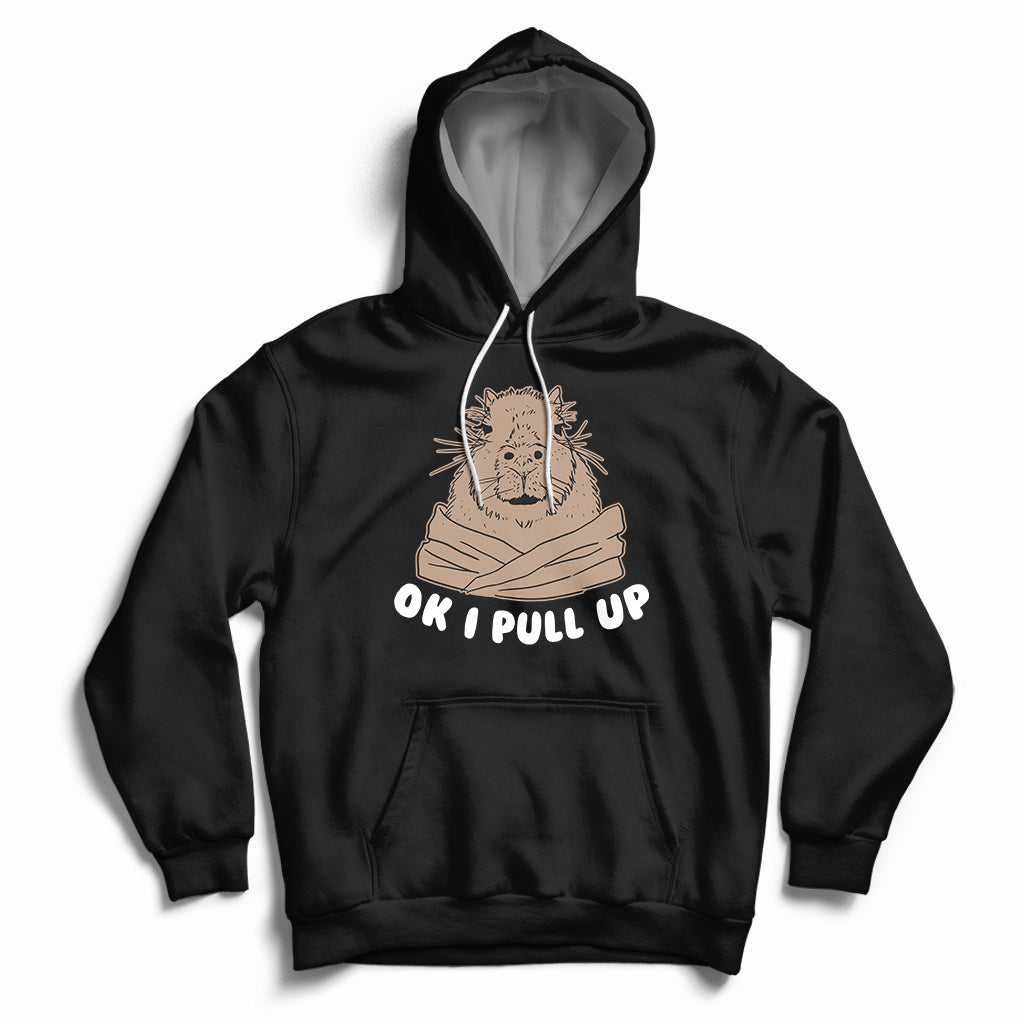 Vintage Funny Ok I Pull Up Meme Capybara Meme Hoodie - Wonder Print Shop