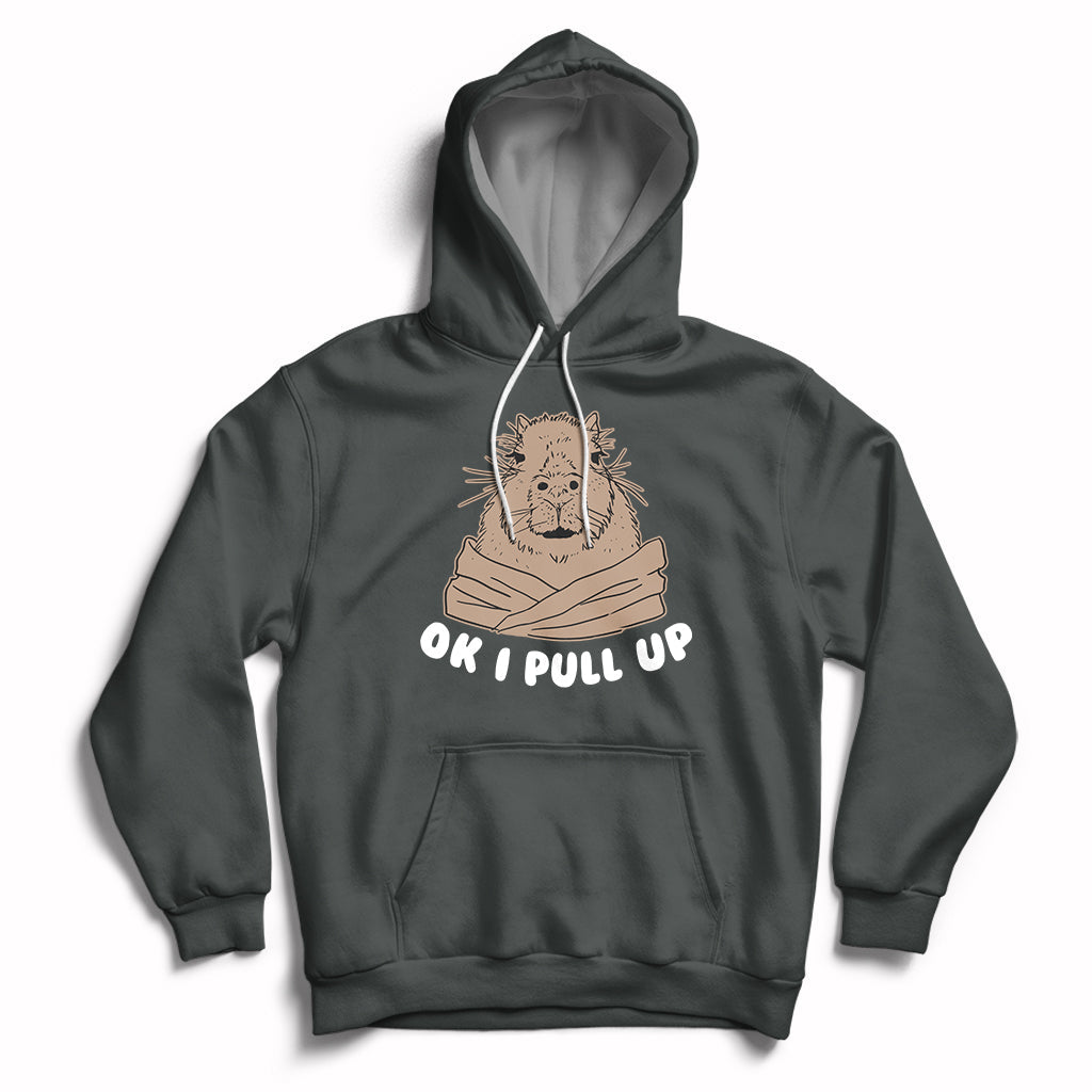 Vintage Funny Ok I Pull Up Meme Capybara Meme Hoodie - Wonder Print Shop