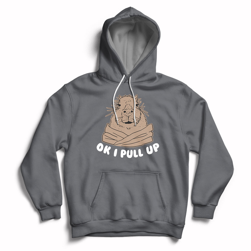 Vintage Funny Ok I Pull Up Meme Capybara Meme Hoodie - Wonder Print Shop