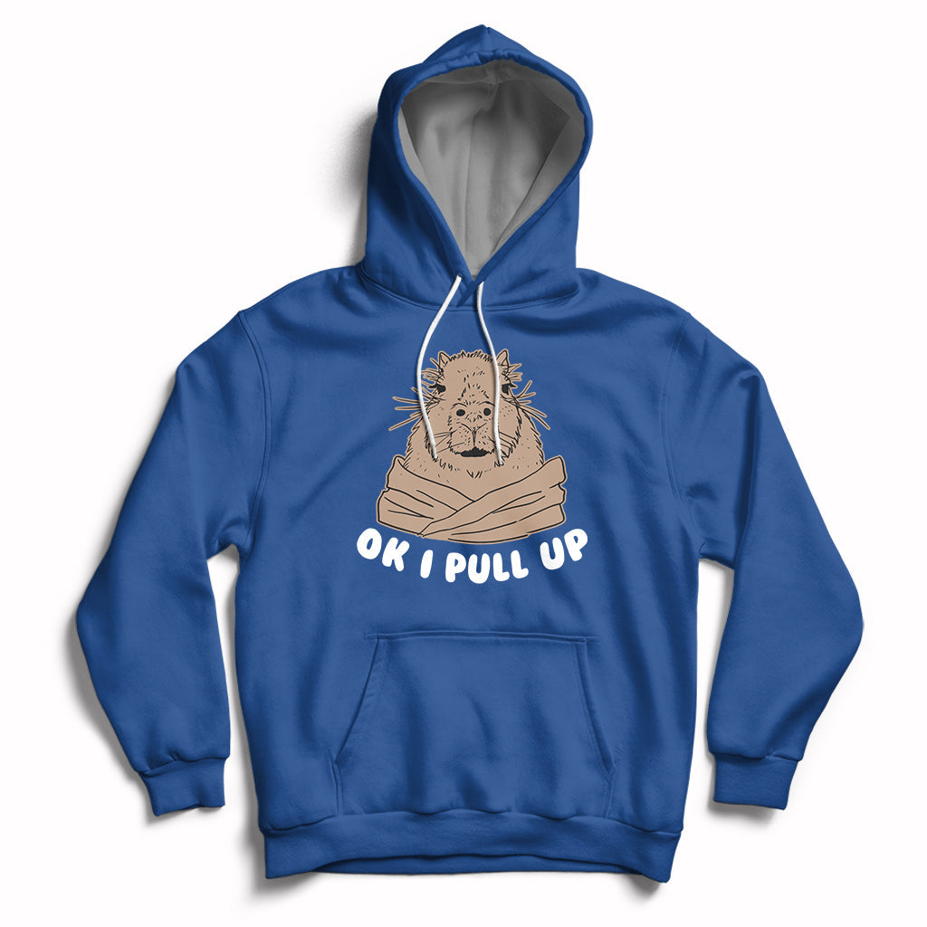 Vintage Funny Ok I Pull Up Meme Capybara Meme Hoodie - Wonder Print Shop
