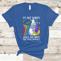 It's Not Always Black And White Rare Disease Awareness Rainbow Zebra Kids T Shirt - Wonder Print Shop