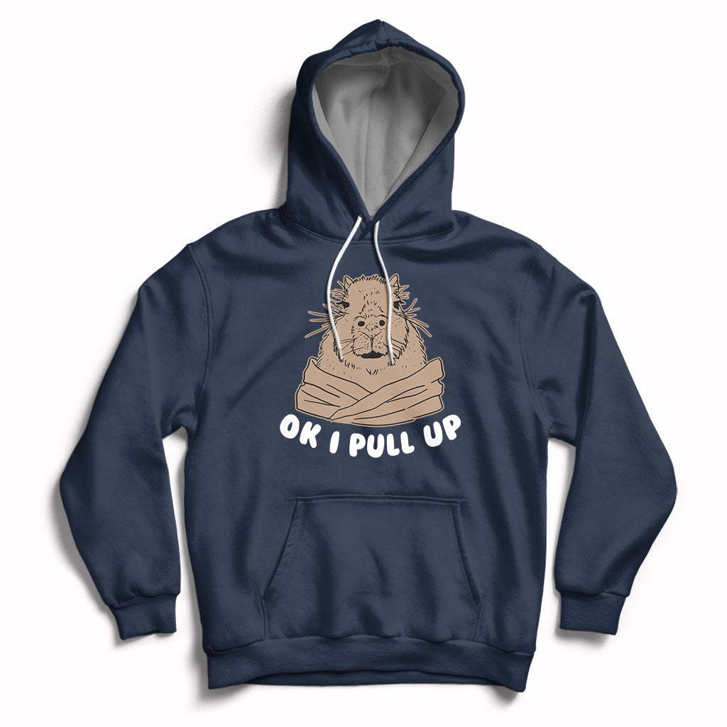 Vintage Funny Ok I Pull Up Meme Capybara Meme Hoodie - Wonder Print Shop