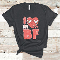 I Love My GF Red Heart Happy Valentine's Day Wife Girlfriend T-Shirt - Wonder Print Shop