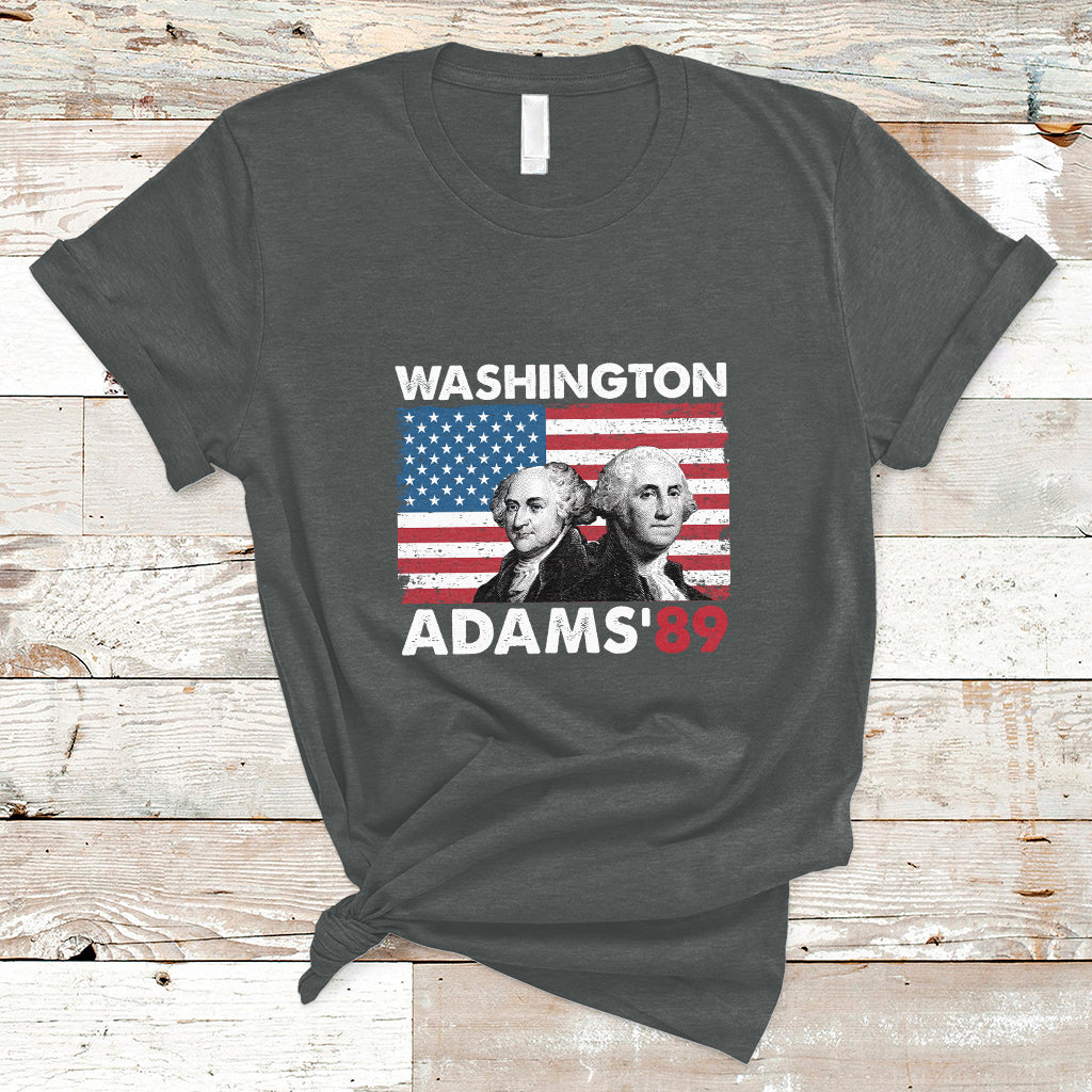 Washington Adams 1789 American Patriots Presidents Day US History US Pride Political T-Shirt - Wonder Print Shop