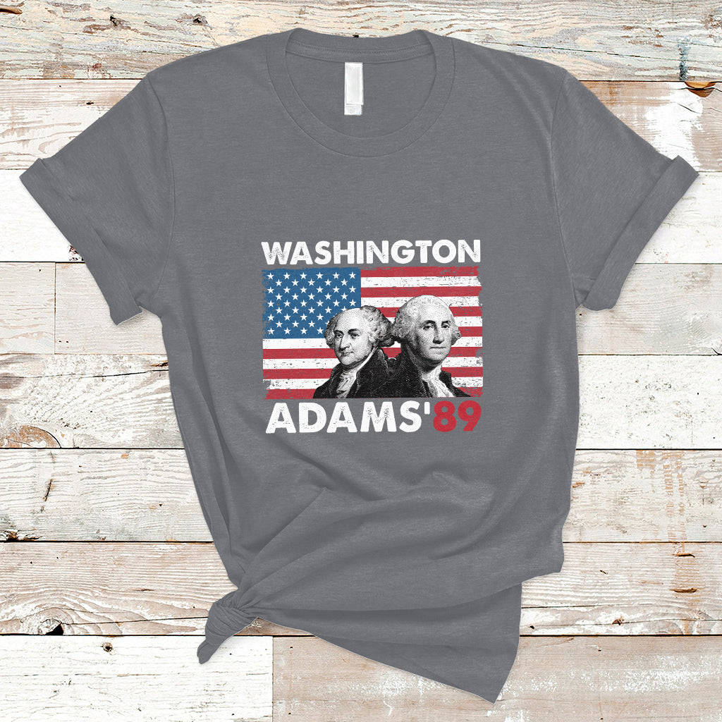 Washington Adams 1789 American Patriots Presidents Day US History US Pride Political T-Shirt - Wonder Print Shop