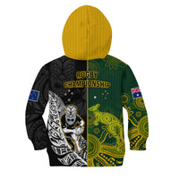 Australia Rugby Mix Aotearoa Rugby Hoodie KID Wallabies All Black Special Version - Wonder Print Shop