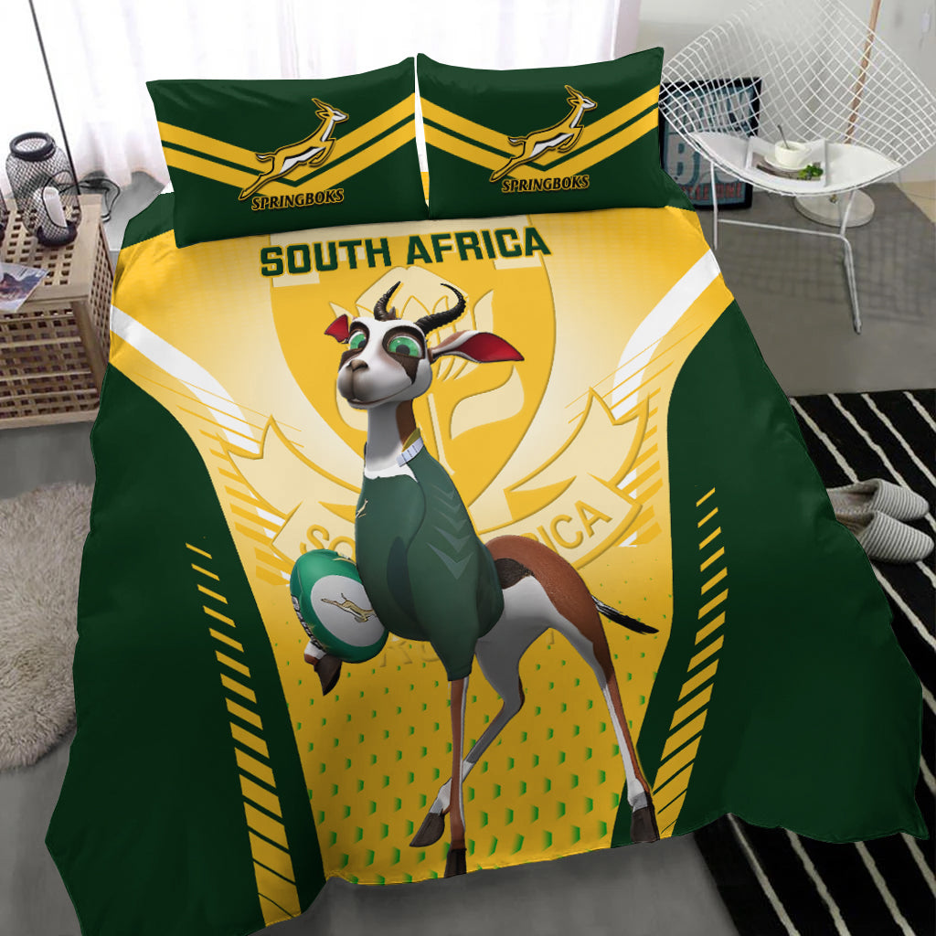 South Africa Rugby Bedding Set 2023 World Cup Springboks Mascot - Wonder Print Shop