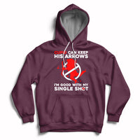 Cupid Can Keep His Arrows I'm Good With My Single Shot Hoodie - Wonder Print Shop
