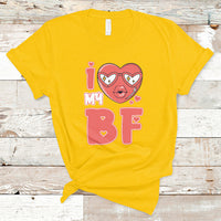 I Love My GF Red Heart Happy Valentine's Day Wife Girlfriend T-Shirt - Wonder Print Shop