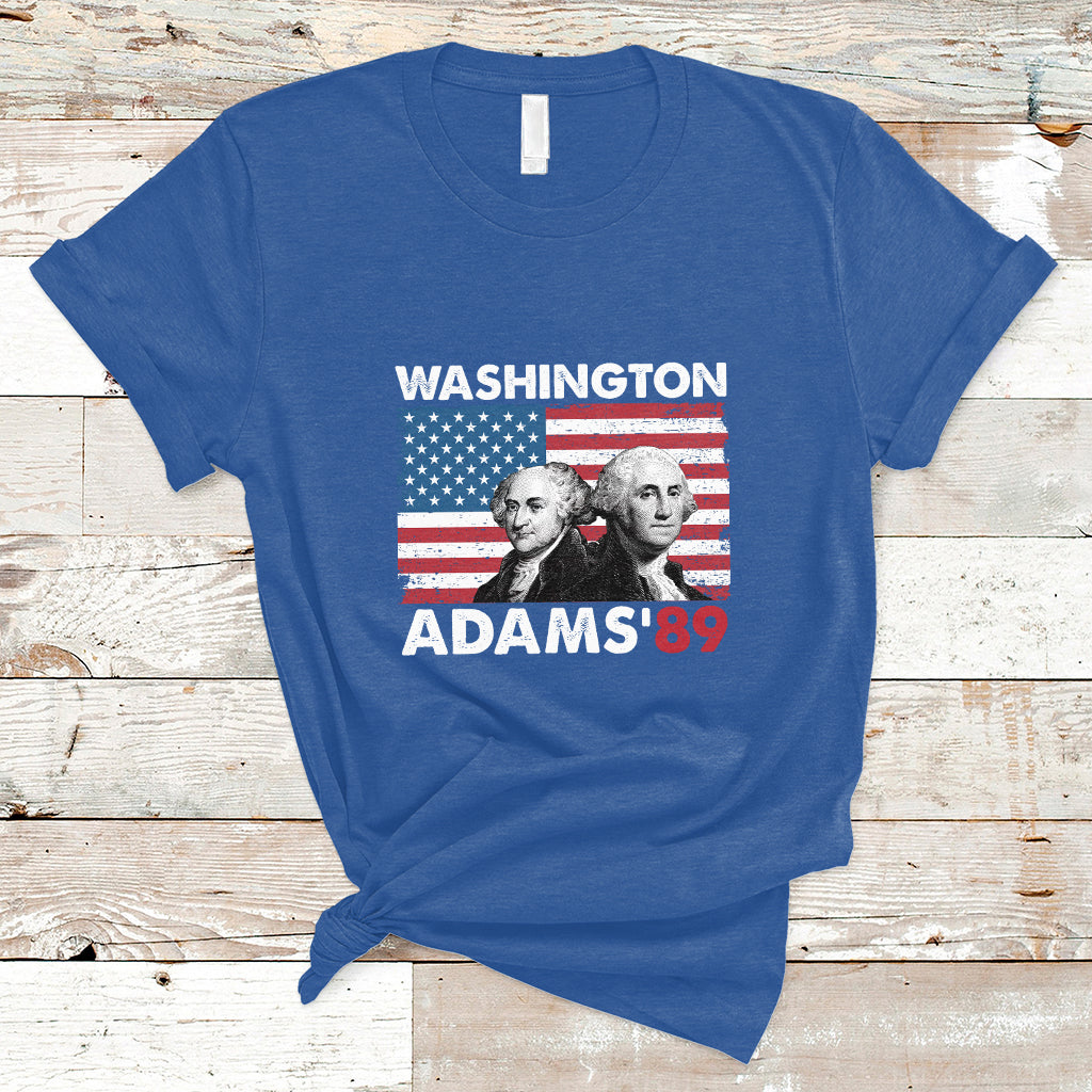Washington Adams 1789 American Patriots Presidents Day US History US Pride Political T-Shirt - Wonder Print Shop