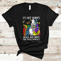 It's Not Always Black And White Rare Disease Awareness Rainbow Zebra Kids T Shirt - Wonder Print Shop