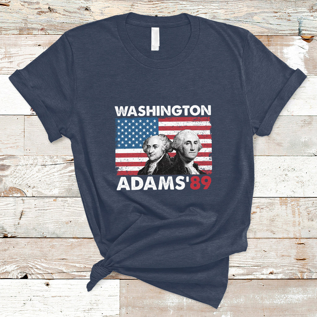 Washington Adams 1789 American Patriots Presidents Day US History US Pride Political T-Shirt - Wonder Print Shop