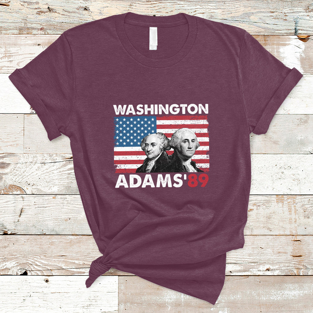 Washington Adams 1789 American Patriots Presidents Day US History US Pride Political T-Shirt - Wonder Print Shop