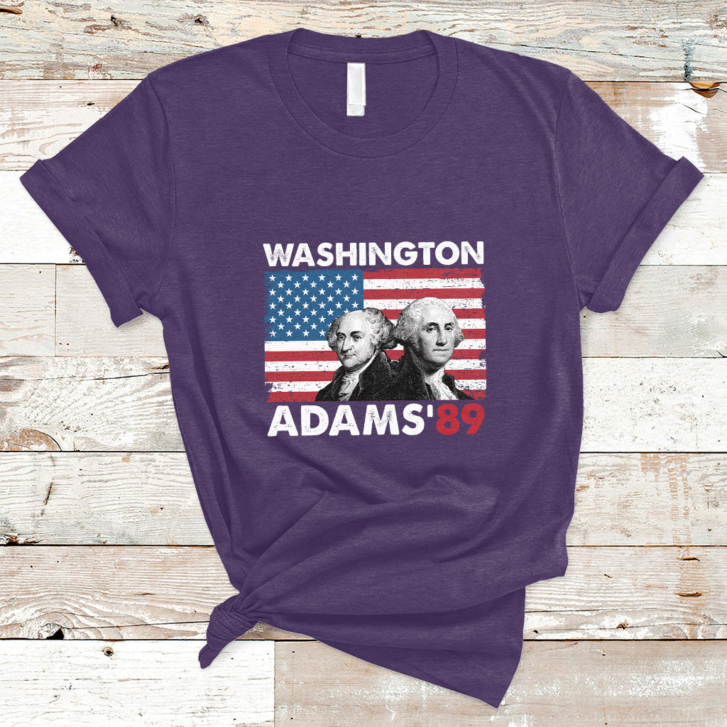 Washington Adams 1789 American Patriots Presidents Day US History US Pride Political T-Shirt - Wonder Print Shop