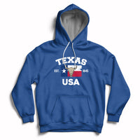 Vintage Texas EST 1845 Souvenir Texas Independence Day Texan Pride Hoodie - Wonder Print Shop