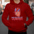 Brave With Every Beat CHD Heart Disease Red And Blue Ribbon Hoodie - Wonder Print Shop