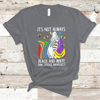 It's Not Always Black And White Rare Disease Awareness Rainbow Zebra Kids T Shirt - Wonder Print Shop