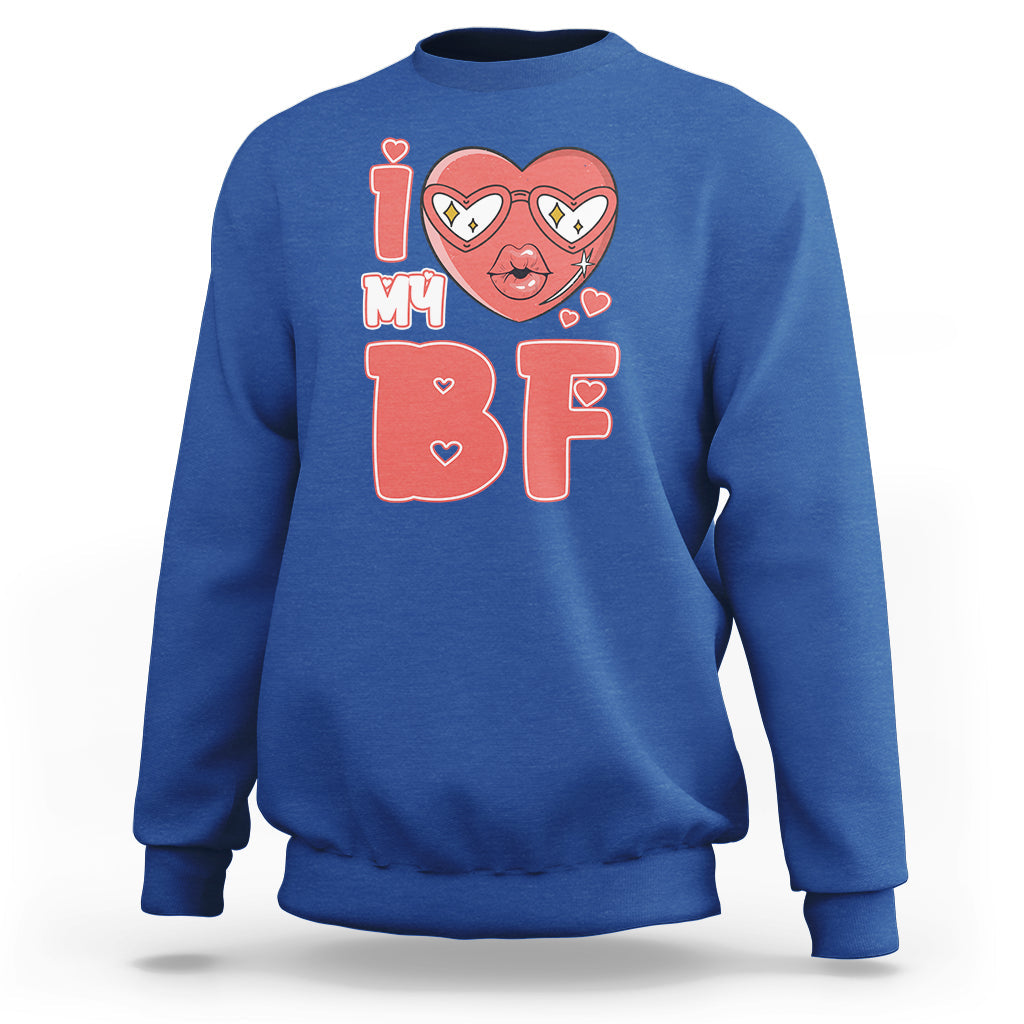 I Love My GF Red Heart Happy Valentine's Day Wife Girlfriend Sweatshirt - Wonder Print Shop