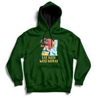 Forest green welding hoodie with front graphic and kangaroo pocket, pullover hood with drawstrings