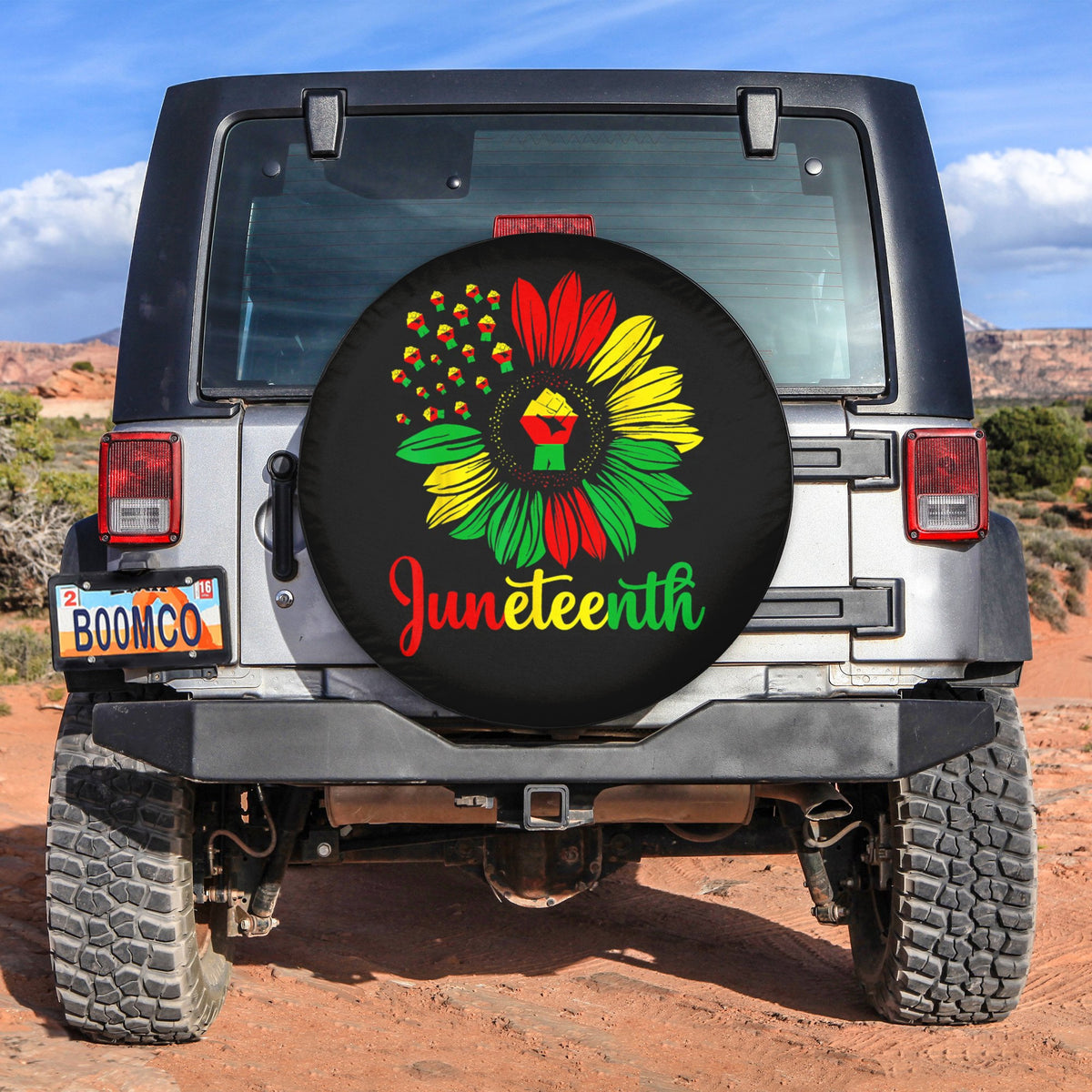 African Tire Covers - Juneteenth Spare Tire Cover Sunflower Vibes NO.13 LT8 - Wonder Print Shop