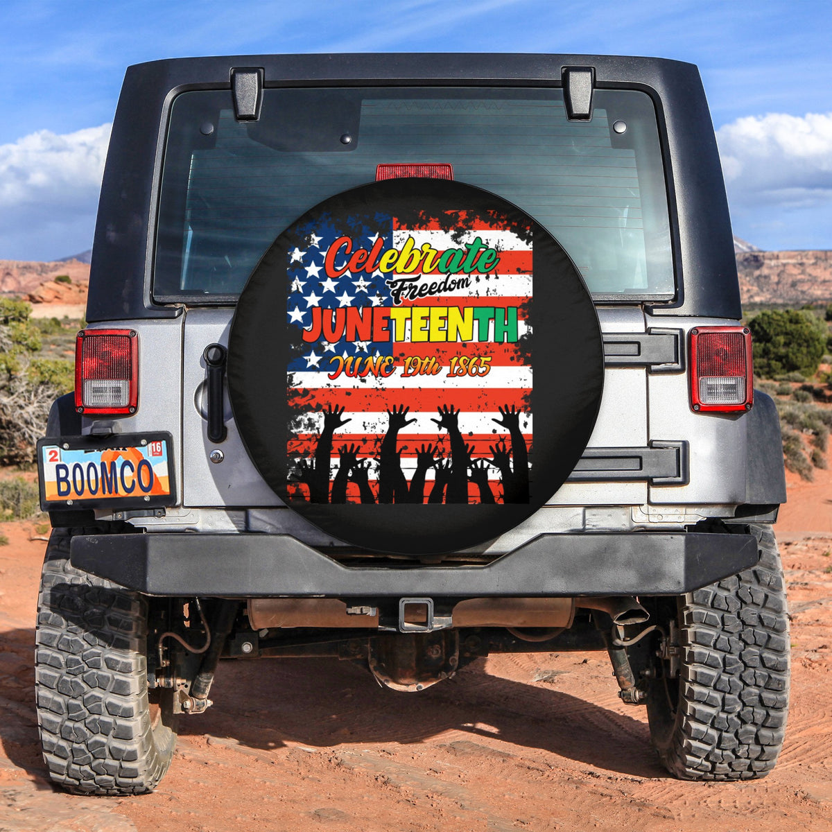 African Tire Covers - Juneteenth Spare Tire Cover Celebrate Freedom June 19th, 1865 NO.132 LT8 - Wonder Print Shop