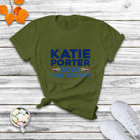 Katie Porter 2024 For US Senate California Democrat Senator - Blue T Shirt - Wonder Print Shop