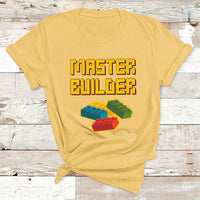 Building Blocks Bricks Master Builder Engineer Construction T Shirt - Wonder Print Shop