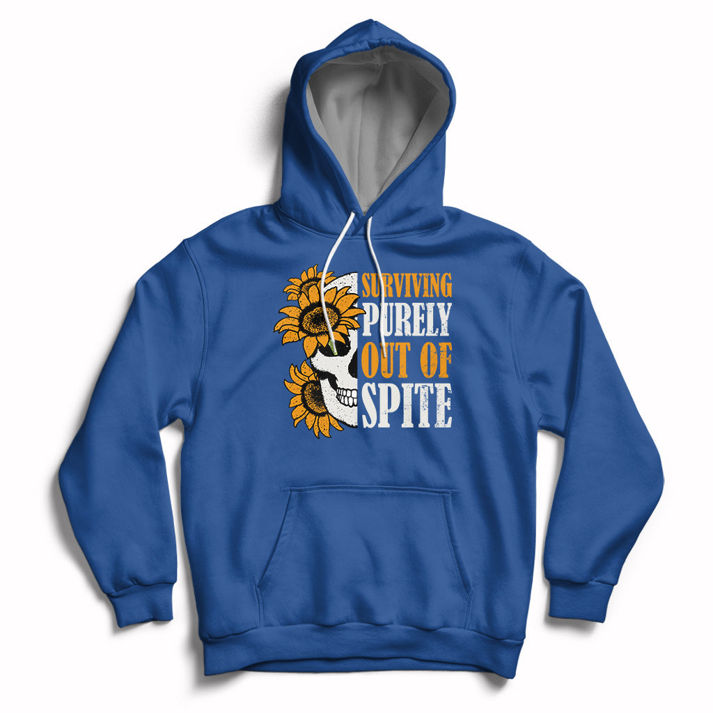 Groovy Surviving Purely Out Of Spite A Humorous Funny Joke Hoodie - Wonder Print Shop