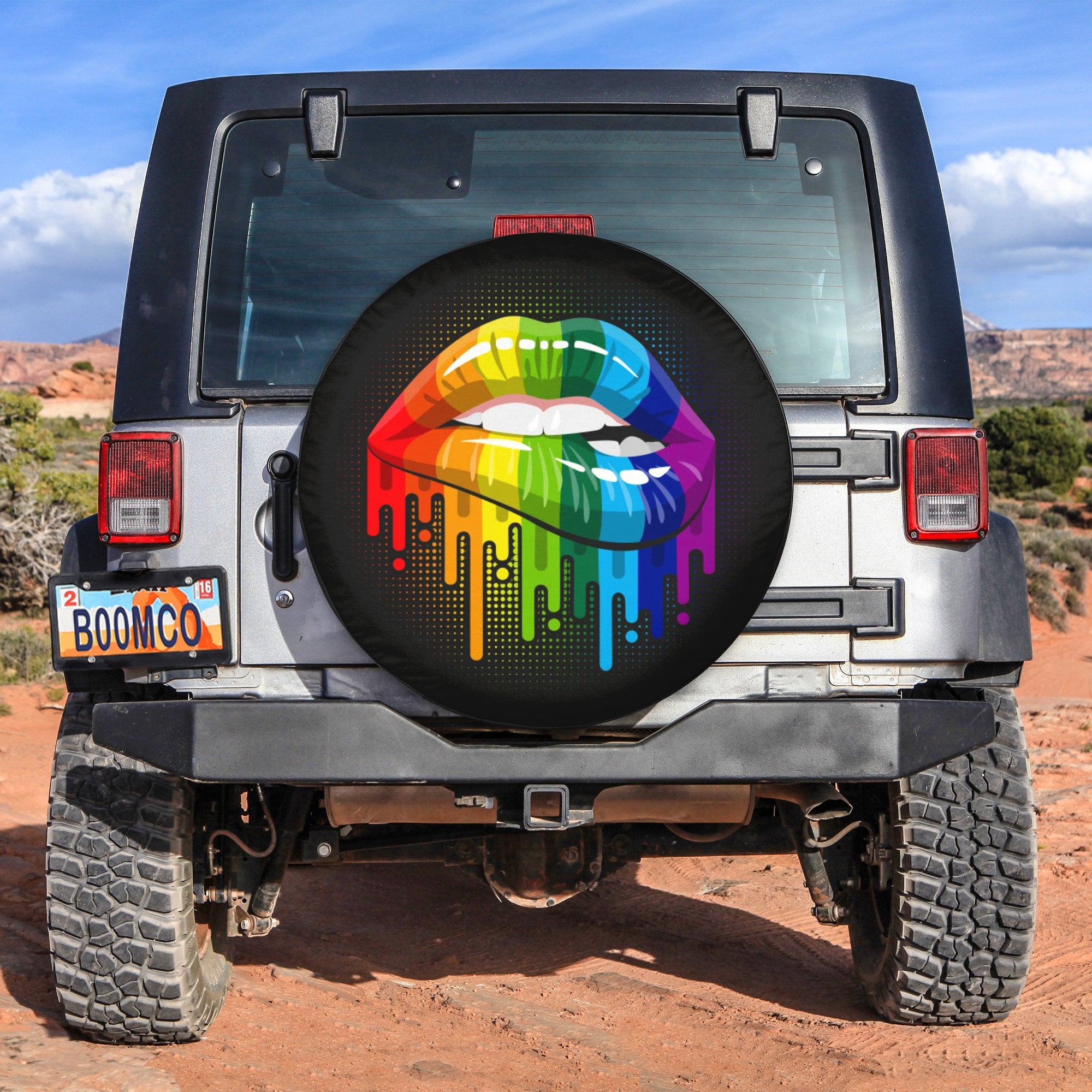 LGBT Tire Covers - Biting Lips Pride Spare Tire Cover NO.77 LT8 - Wonder Print Shop