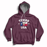 Vintage Texas EST 1845 Souvenir Texas Independence Day Texan Pride Hoodie - Wonder Print Shop